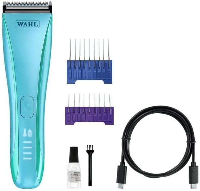Wahl Pro Animal Motiva2 - Professional Pet Clipper for Dogs, Cats & Horses - Cordless - Digital Display with LED Indicator - Textured Grip - Easy to Carry & Travel Lock - Blue Ivy