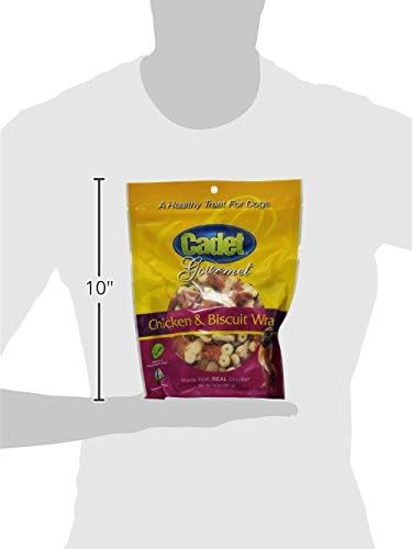 Cadet Gourmet Chicken Wrapped Biscuits Dog Treats Wraps - Healthy & Natural Chicken Wrapped Biscuits Dog Training Treats for Small & Large Breeds - Inspected & Tested in USA (14 oz.)