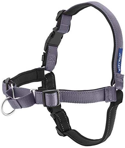PetSafe Easy Walk Deluxe Dog Harness, No Pull Dog Harness Perfect for Leash & Harness Training Stops Pets from Pulling and Choking on Walks Small, Steel