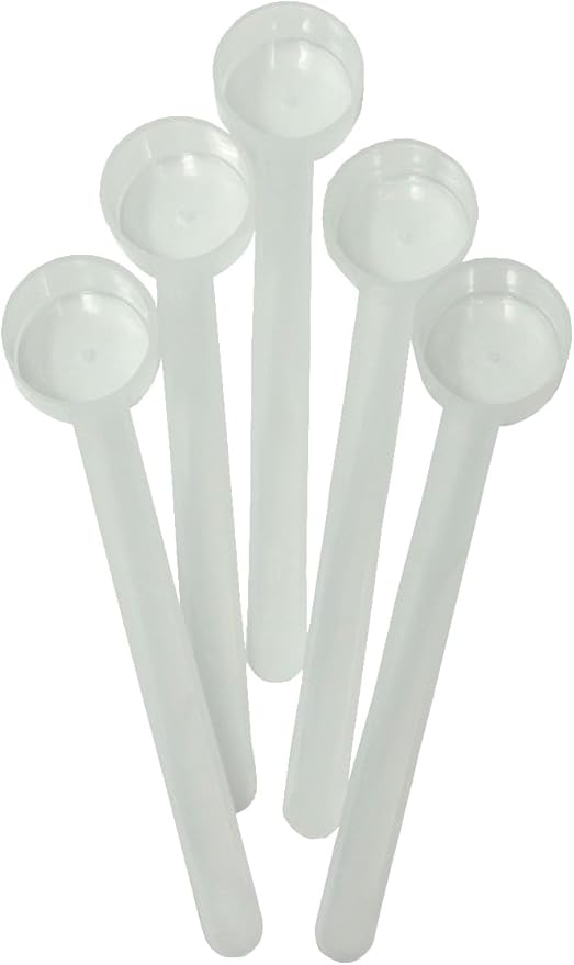 9 mL (9 CC) Long Handle Plastic Measuring Spoon for Coffee, Protein Powder, Pet Food, Spices, Grains, Dry Goods – Food-Grade BPA-Free (Pack of 5)