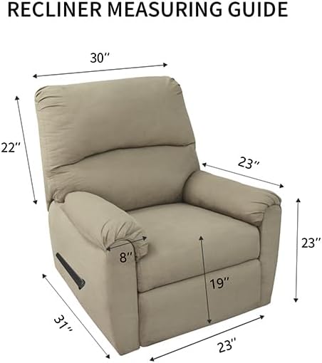 PureFit 100% Dual Waterproof Recliner Cover, Waterproof Couch Cover for Recliner - Stretch Non Slip Fleece Sofa Covers Washable, Leakproof Furniture Protector for Kids, Pets, Dog (Recliner, Brown)
