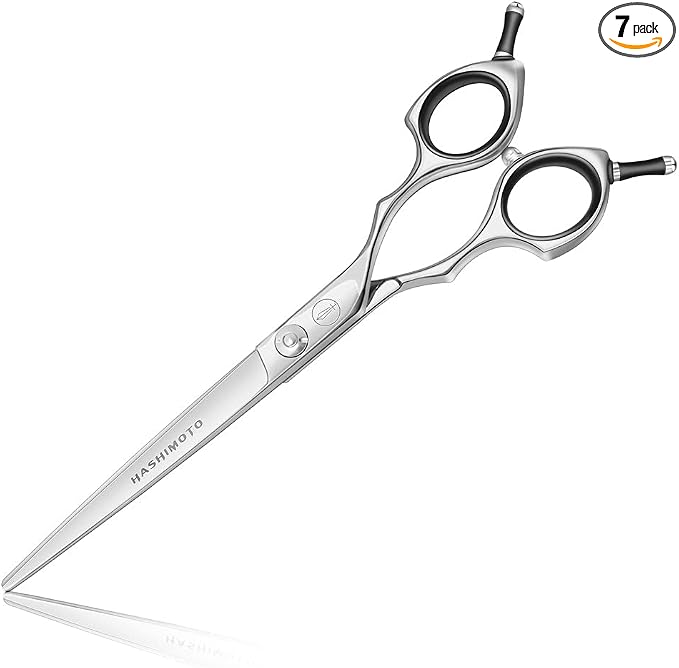 HASHIMOTO Dog Straight Scissors,Grooming Shears for Dogs,Cat Grooming Scissors,7.0 inch,Light Weight.