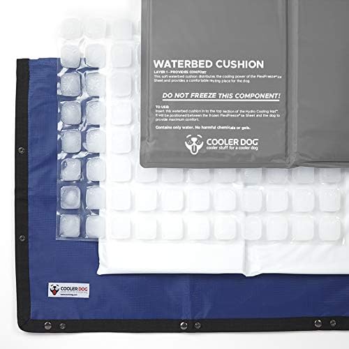 CoolerDog Hydro Cooling Mat for Dogs – Dog Cooling Mat & Cooling Pad for Hot Weather – Triple Layer Cooling with Ice Sheet & Water Cushion (Small/Medium 23" x 18")
