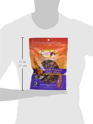 Cadet Gourmet Sweet Potato & Duck Dog Treats Wraps - Healthy & Natural Sweet Potato & Duck Dog Training Treats for Small & Large Breeds - Inspected & Tested in USA (14 oz.)