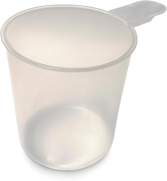3/4 Cup (6 Oz. | 175 mL) Short Handle Scoop for Coffee, Protein Powder, Pet Food, Spices, Grains and Dry Goods – Plastic Food-Grade, BPA-Free Measuring Cup (Pack of 5)