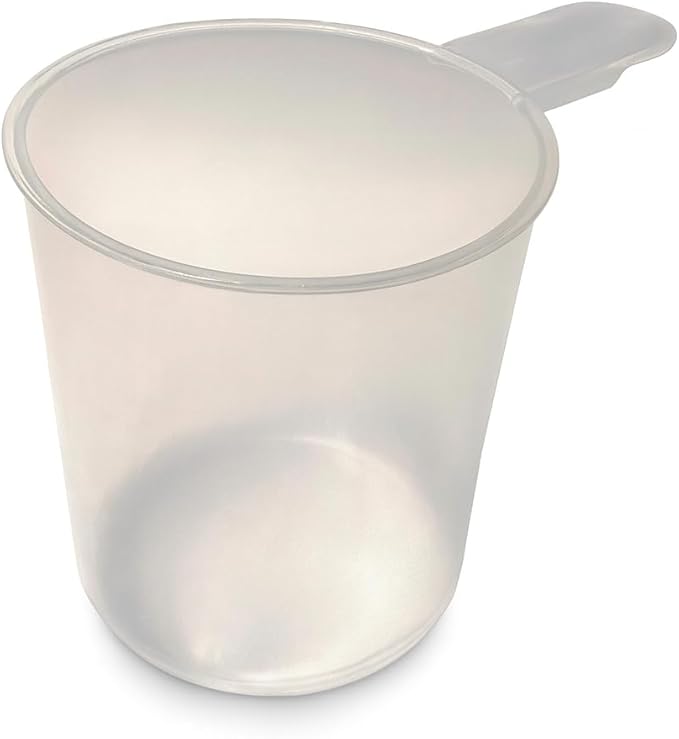 3/4 Cup (6 Oz. | 175 mL) Short Handle Scoop for Coffee, Protein Powder, Pet Food, Spices, Grains and Dry Goods – Plastic Food-Grade, BPA-Free Measuring Cup (Pack of 10)