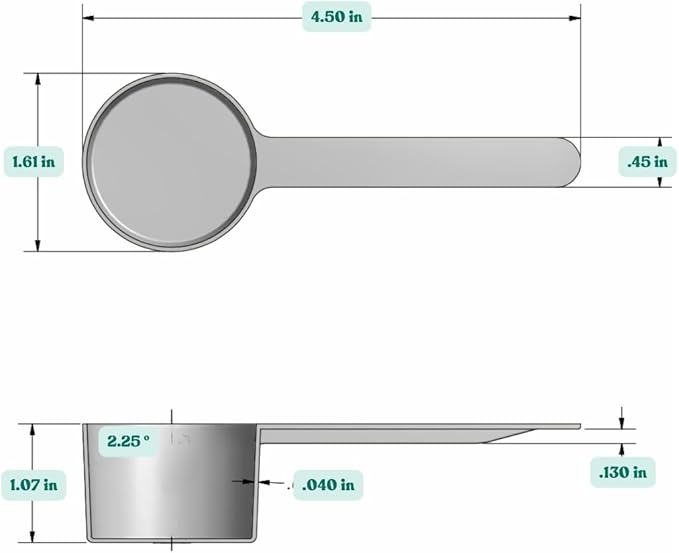 2 Tablespoon (1 Oz. | 6 Teaspoon | 29.6 mL) Long Handle Plastic Measuring Spoon for Coffee, Protein Powder, Spices, Grains, Dry Goods – Food-Grade BPA-Free (Pack of 100)