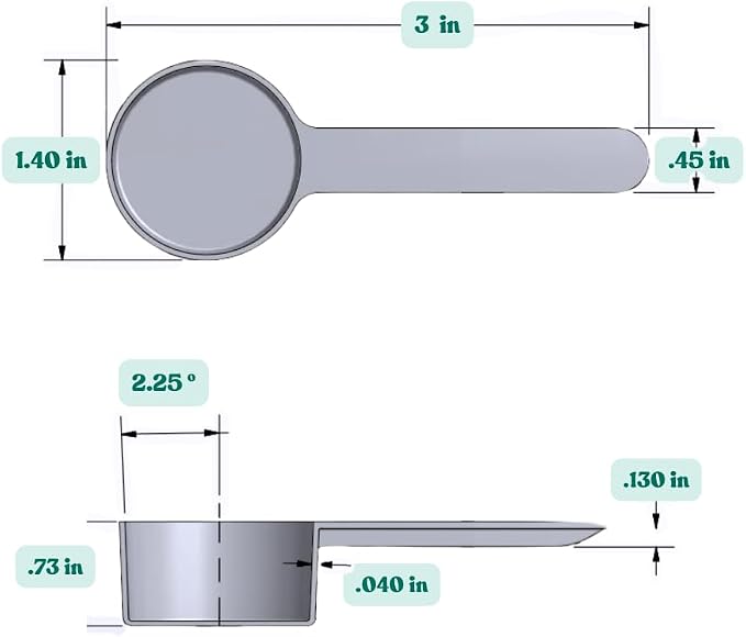 1 Tablespoon (1/2 Oz. | 3 Tsp | 14.8 mL) Short Handle Plastic Measuring Spoon for Coffee, Protein Powder, Spices, Grains, Dry Goods – Food-Grade BPA-Free (Pack of 100)