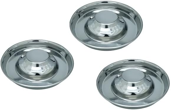 Royal sapphire Stainless Steel Puppy Bowl,Puppy Food Bowl,Puppy Bowl for Small Dogs,11.4'',Puppy Saucer,Puppy Supplies,Puppy Feeder,Puppy Feeding Bowls for Litters (Three Piece)