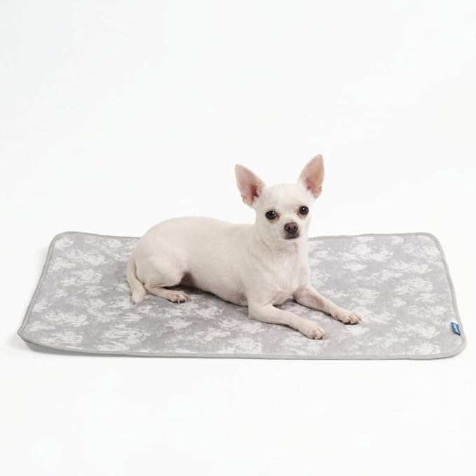 Spark Paws Cooling Mat for Dogs - Self Cooling Dog Mat & Pet Cooling Pad for Large, Medium & Small Dogs - Non-Toxic, Non-Gel Washable Cooling Bed - Cloud Grey - Size S