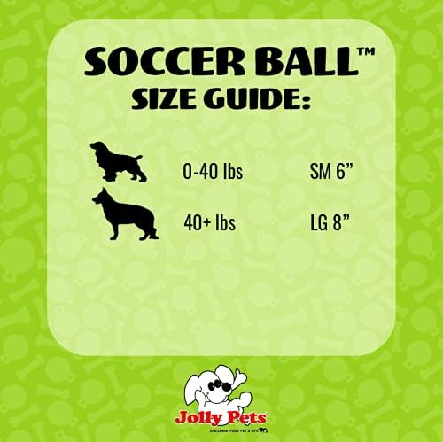 Jolly Pets Large Soccer Ball Floating-Bouncing Dog Toy, 8 inch Diameter, Ocean Blue (Pack of 12)