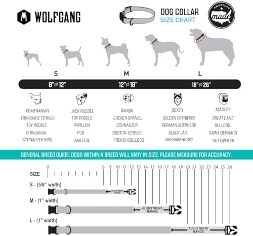 Wolfgang Heavy Duty, Adjustable Dog Collar with Quick Release Nylon Buckle for Walking & Training, DarkFloral Print, Small