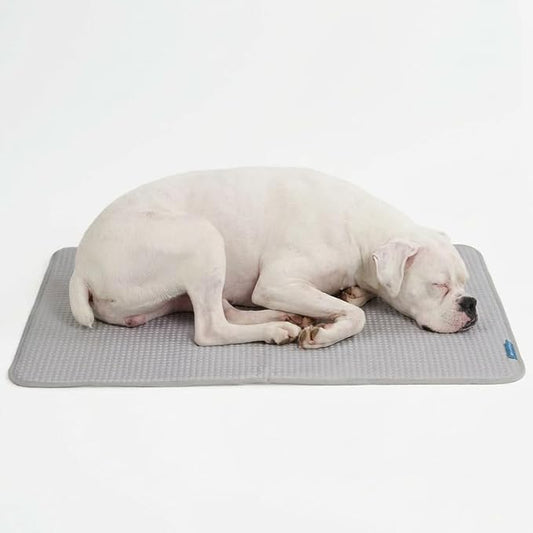 Spark Paws Cooling Mat for Dogs - Self Cooling Dog Mat & Pet Cooling Pad for Large, Medium & Small Dogs - Non-Toxic, Non-Gel Washable Cooling Bed - Waffle Grey - Size XL