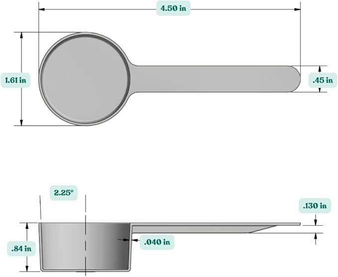 1.5 Tablespoon (23 mL) Long Handle Plastic Measuring Spoon for Coffee, Protein Powder, Pet Food, Spices, Grains, Dry Goods – Food-Grade BPA-Free (Pack of 100)
