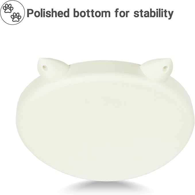 Bifeaw Slow Feeder Cat Bowl, Easy to Clean Silicone Bowl, Ideal for Dry and Wet Food (Purple and White)