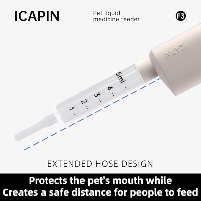 F3 Pet Liquid Medicine Feeder Multi-Function Pet Feeding Tools Suitable for Liquid Diet/Liquid Medication Breastfeeders for Pets (Bright Yellow)