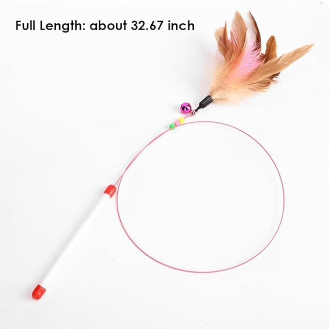 Spiral Tunnel Cat Toy, 25.59 Inches Unfolded with Cat Wand Self Play Collapsible, Hunting Spiral Tunnel with Feather Mouse Toys and Bell for Indoor Kitten Play Chase Exercise (Blue)