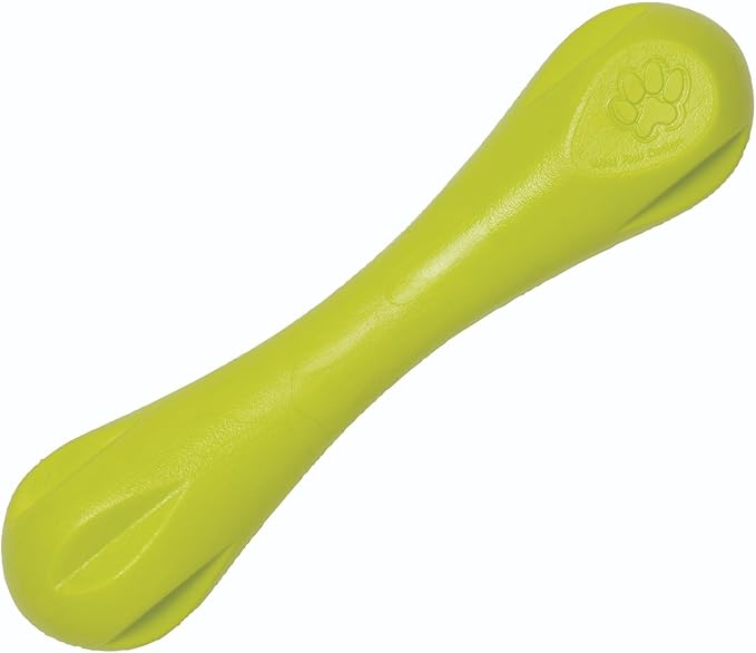 WEST PAW Zogoflex Hurley Dog Bone Chew Toy – Floatable Pet Toys for Aggressive Chewers, Catch, Fetch – Bright-Colored Bones for Dogs – Recyclable, Dishwasher-Safe, Non-Toxic, Large, Granny Smith