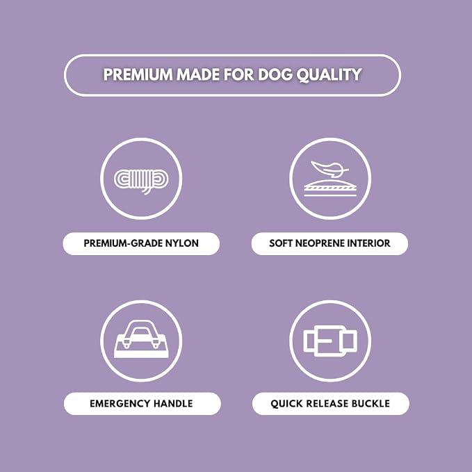 Spark Paws Tactical Dog Collar - Heavy Duty, Premium Quality, Thick and Durable for Large and Medium Dogs - Purple - L