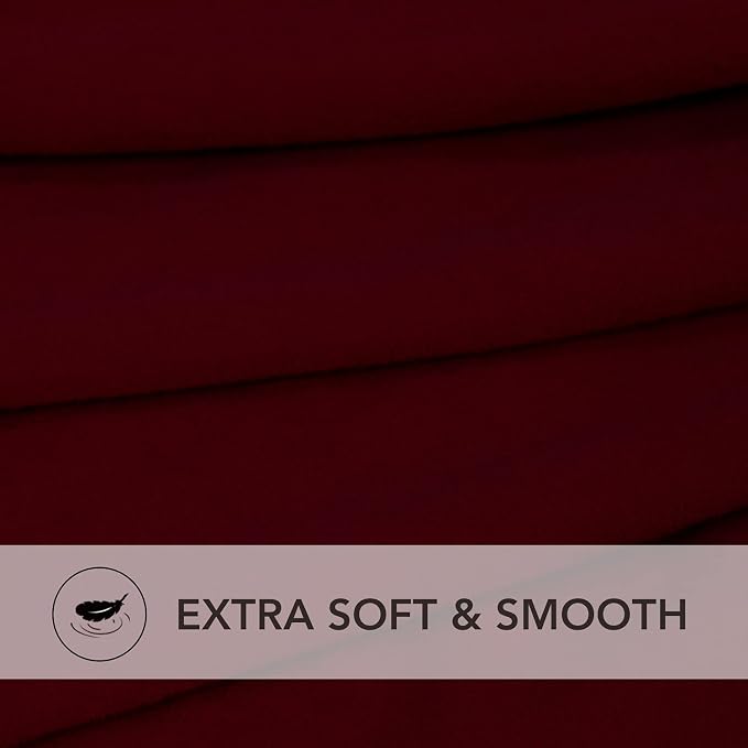PureFit Super Stretch Sectional Couch Covers - 2 pcs Spandex Non Slip Sofa Covers with Elastic Bottom for L Shape Sectional Sofa Couch, Great for Kids & Pets (3 Seat Sofa + 2 Seat Chaise, Wine)