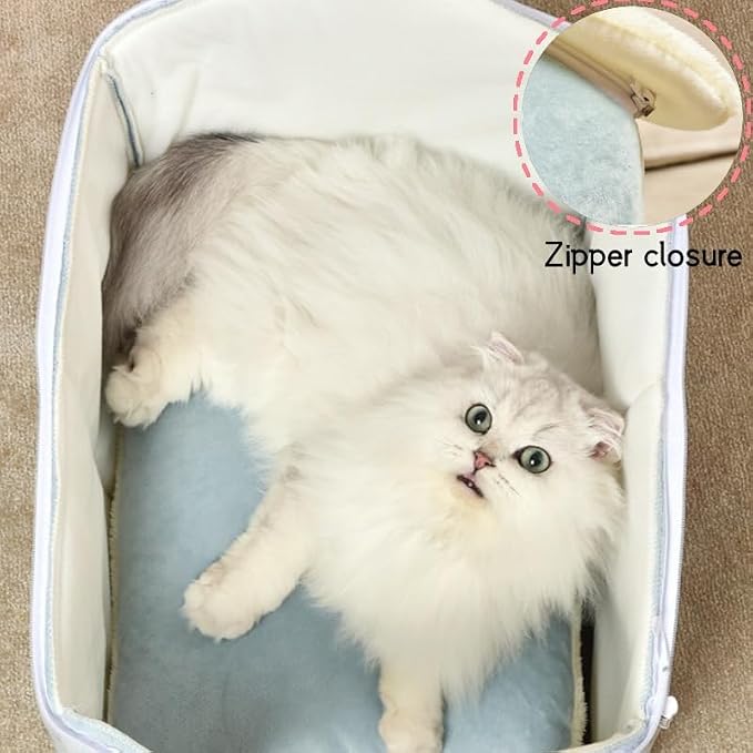 Cat Bed Cave, Cute Christmas Plaid Cat Beds for Indoor Cats, Pet House Cats Tent with Removable Cushion Pillow for Kittens Puppy Small Dogs (Plaid-M(18 * 14.6 * 15.7in))