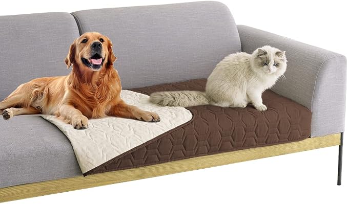 Tcksstex Waterproof and Anti-Slip Dog Bed Cover and Pet Blanket Sofa Pet Bed Mat car Incontinence Mattress Protectors Furniture Couch Cover for Most Cats Dogs, Pets（30x70-Chocolate）