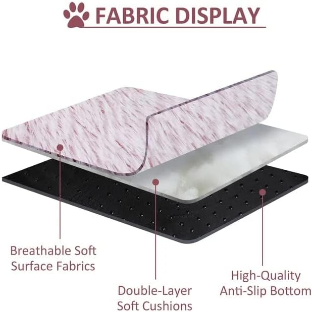 Cat Bed Round Fluffy Hooded Cat Bed Cave, Anti-Anxiety Cave Bed with Hooded Blanket, Cozy Cuddler Luxury Puppy Pet Bed, Anti-Slip Bottom and Machine Washable (Pink, Medium)