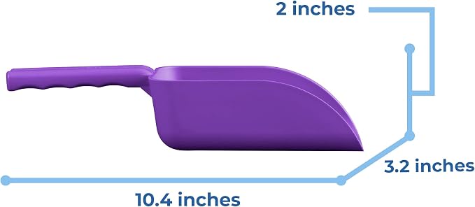 Vikan Remco 63008 Color-Coded Plastic Hand Scoop - BPA-Free Food-Safe Kitchen Utensils, Restaurant and Food Service Supplies, 16 oz, Purple