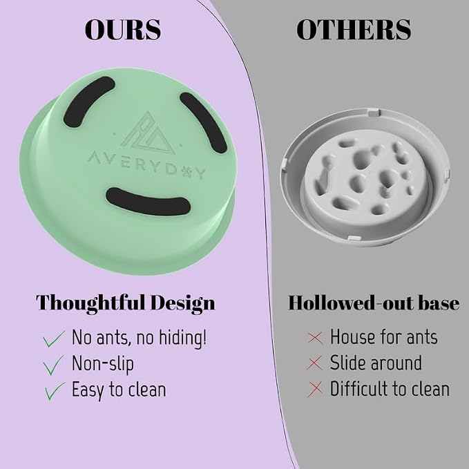 AVERYDAY Slow Feeder Dog Bowls for Large Breeds Fits Raised Feeding Station, Puzzle Dog Food Bowls to Slow Down Eating, Dogs Feeding Bowl with Non-Slip, Slows Feeder Pet Bowl for Wet and Dry Food