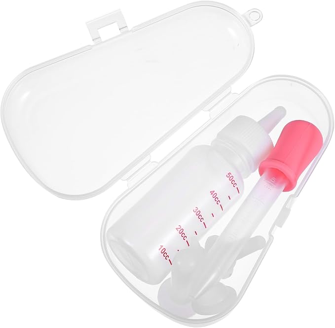 BESPORTBLE Pet Feeding Bottle and Dropper for Cats and Dogs Accurate Scale for Controlled Feeding Safe Material Lightweight Design for Easy Use