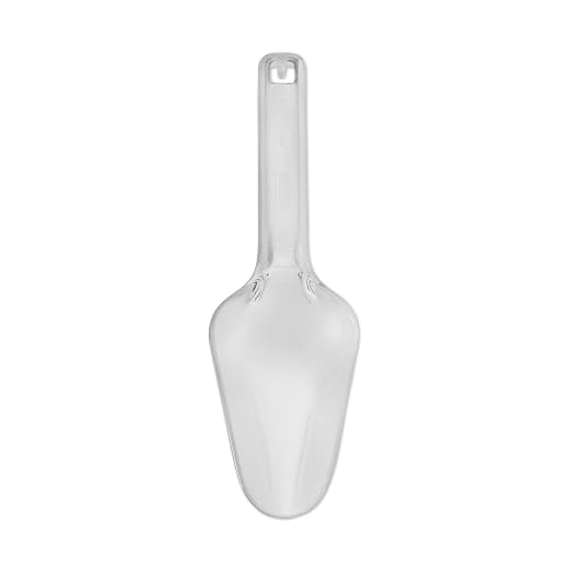 Rubbermaid Commercial Products Plastic Utility Ice Scooper, 6-ounce, Clear, Dishwasher Safe Kitchen Scoop for Weddings/Bar/Ice Bucket/Kitchen/Popcorn