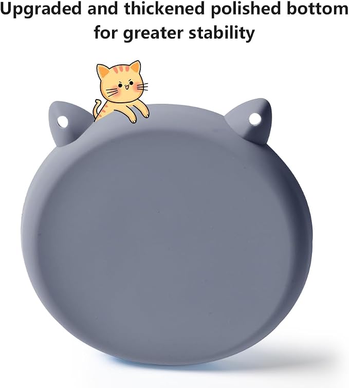 2Pcs Silicone Slow Feeder Cat Bowl,Puzzle Feeder,Interactive Toys,Slow Feeding cat Bowl Suitable for All Dry and Wet Foods,Easy to Clean Silicone Bowls (Green and Blue)