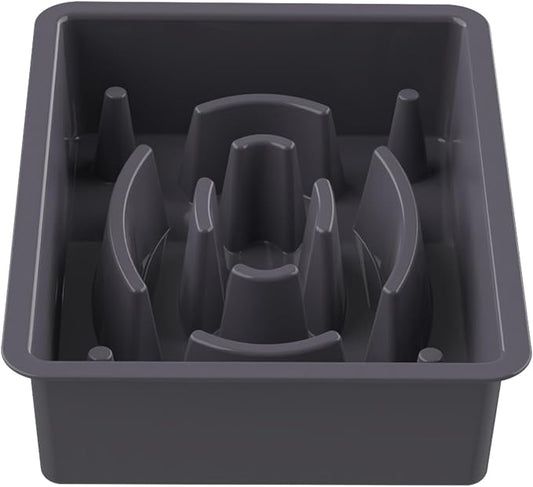 Decflow 1PCS Slow Feeder Dog Food Bowls for Medium Large Dogs, Grey