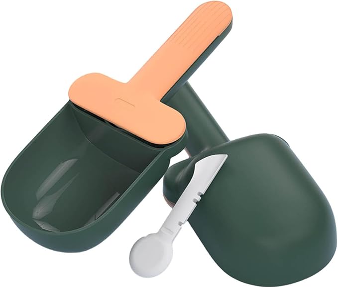 2X Cat, Pet, Food Feeder with Fashionable Food Handle, Multi Use Cat Measuring Cats and Small Dogs