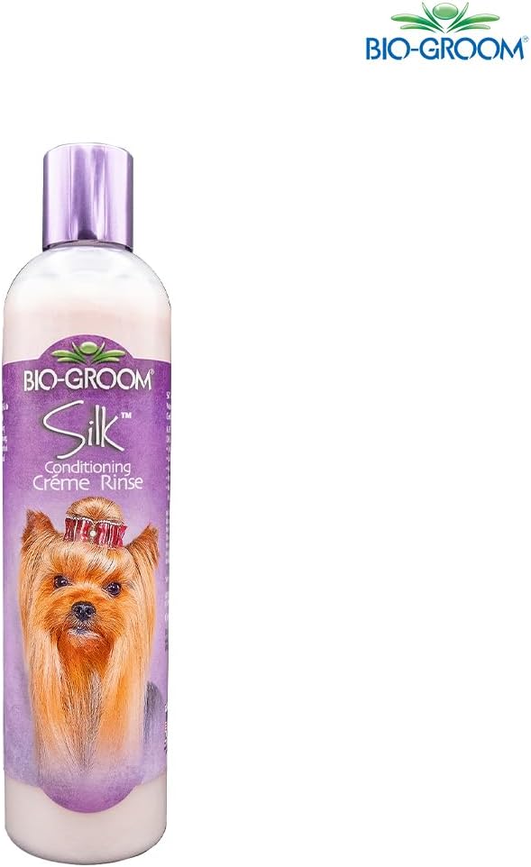 Bio-Groom Silk Creme Rinse Dog Conditioner - Conditioner for Dogs & Puppies, Residue Free Wash, Cruelty Free, Rehydrates Skin & Strengthens Coats, Gentle & Safe - 12 Fl Oz 1-Pack