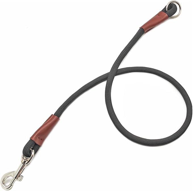No Handle Dog Leash 3/ 6FT, Dog Tether Training Leash Tie Down, Extension Rope for Exercising, Bicycle Indoor/Outdoor, Running, Walking (3ft-Black)