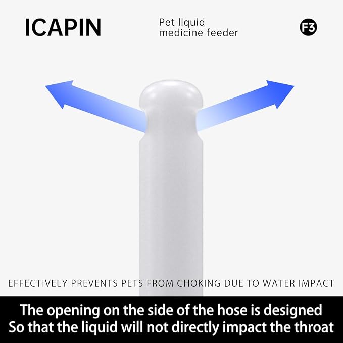 F3 Pet Liquid Medicine Feeder Multi-Function Pet Feeding Tools Suitable for Liquid Diet/Liquid Medication Breastfeeders for Pets (Light Blue)