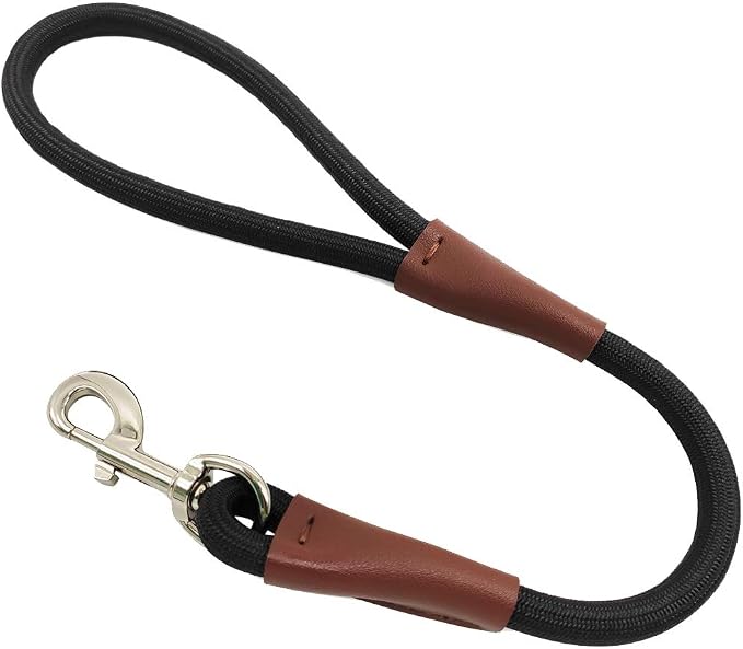 BTINESFUL 18 Inch Short Dog Leash,1/2" Thick Nylon Rope Traffic Dog Leash