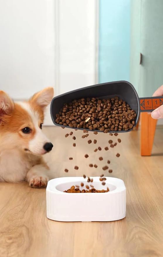 Comtim 4-in-1 Dog Food Scoop Set - 1 Cup, 1/2 Cup, 1/3 Cup, 1/4 Cup Pet Food Measuring Cup for Dog Cat