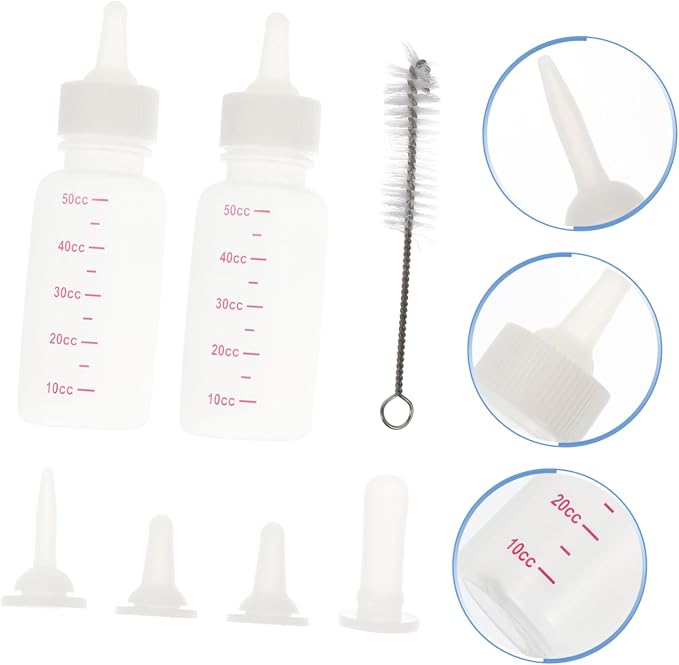 BESPORTBLE 1set Pet Feeding Kit Pet Feeders for Dogs Cats Lightweight Portable Nursing Bottles Leakage Prevention Complete Accessories for Easy Feeding for Puppies Kittens
