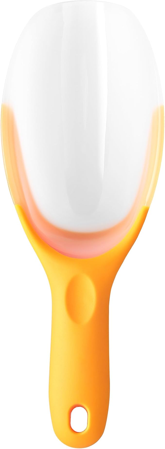 Spring Chef Magnetic Ice Scoop for Ice Machine - BPA-Free Flexi-Plastic Food Scooper with Soft Grip Handle - Kitchen Scoop for Popcorn, Pet Food, Flour, Grains - Dishwasher Safe Scooper - Mango