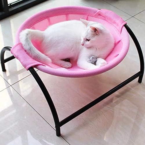 JUNSPOW Cat Bed Dog Bed Pet Hammock Bed Kitty Sleeping Cat Supplies Pet Supplies Whole Wash Stable, Detachable, Breathable, Easy Assembly Indoors Outdoors, 16.9 in x 16.9 in x 9.5 in