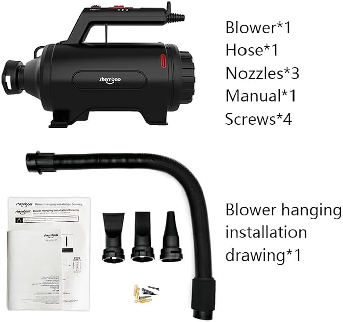 Dog Dryer High Velocity Professional Dog/Pet Grooming Force Hair Dryer/Blower