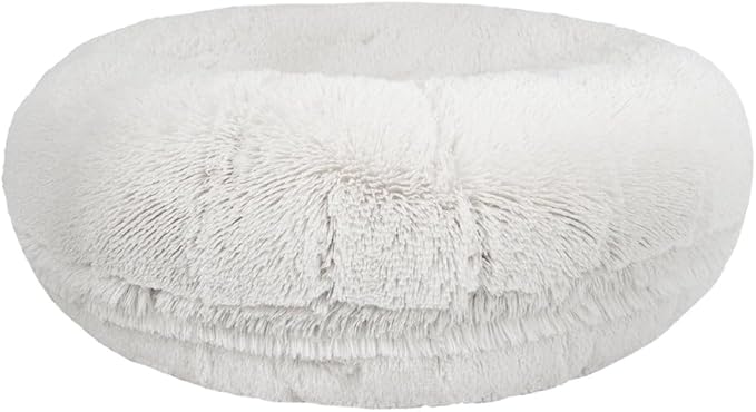 Bessie + Barnie Bagel Bed for Dogs and Cats – Round Pet Bed with 360-Degree Zipper, Waterproof Liner, Machine Washable Cover, Eco-Friendly Polyfill – Plush Donut Puppy Bed for Dogs