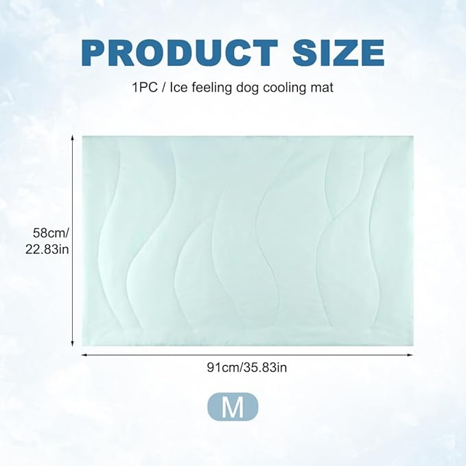 Dog Cooling Mat for Large Dogs, Double-Sided Waterproof & Cool(Q-Max>0.5),Portable Dog Cooling Mat for Summer(M/22.83 * 35.83 inch)