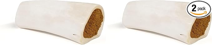 Cadet Stuffed Shin Bone, Long-Lasting Dog Chew Bones for Aggressive Chewers, High Protein Filled Bone Dental Chew for_Dogs, Peanut Butter Flavor Filling, 5-6" for Large Dogs (Pack of 2)
