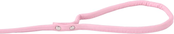 Pink Soft Leather Dog Leash for Small,Medium Dog Walking, Comfortable Leather Handle, 4 ft Pink