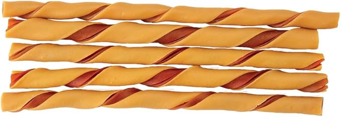 DreamBone Bacon and Cheese Twist Stick Dog Treats, Daily Rawhide-Free Chew, Digests Safely and Completely, With Real Protein, Bacon, Cheese and Veggies, 50 count