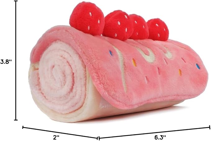CHEWFFON Dog Birthday Cake Toy - Interactive Snuffle Roll Cake Puzzle for Enrichment, Squeaky & Crinkle Puppy Gift for Boredom & Mental Stimulation, Indoor Brain Game for Small Medium Dogs