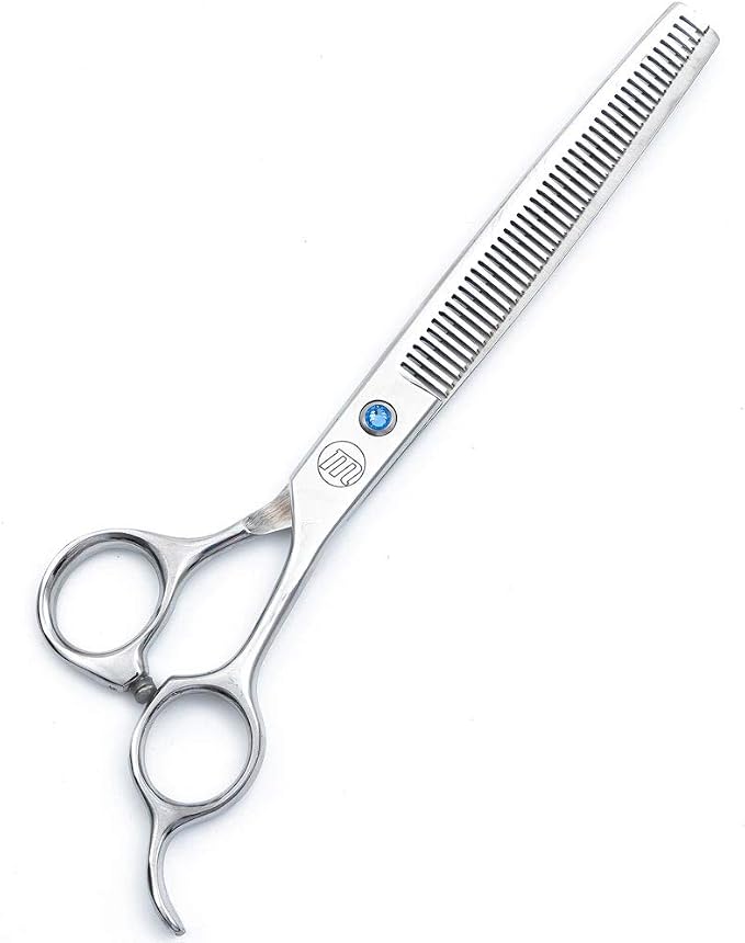 Professional Dog Scissors Set, 7 Inch/8 Inch Curved Chunkers & Thinning Shears with Grooming Comb